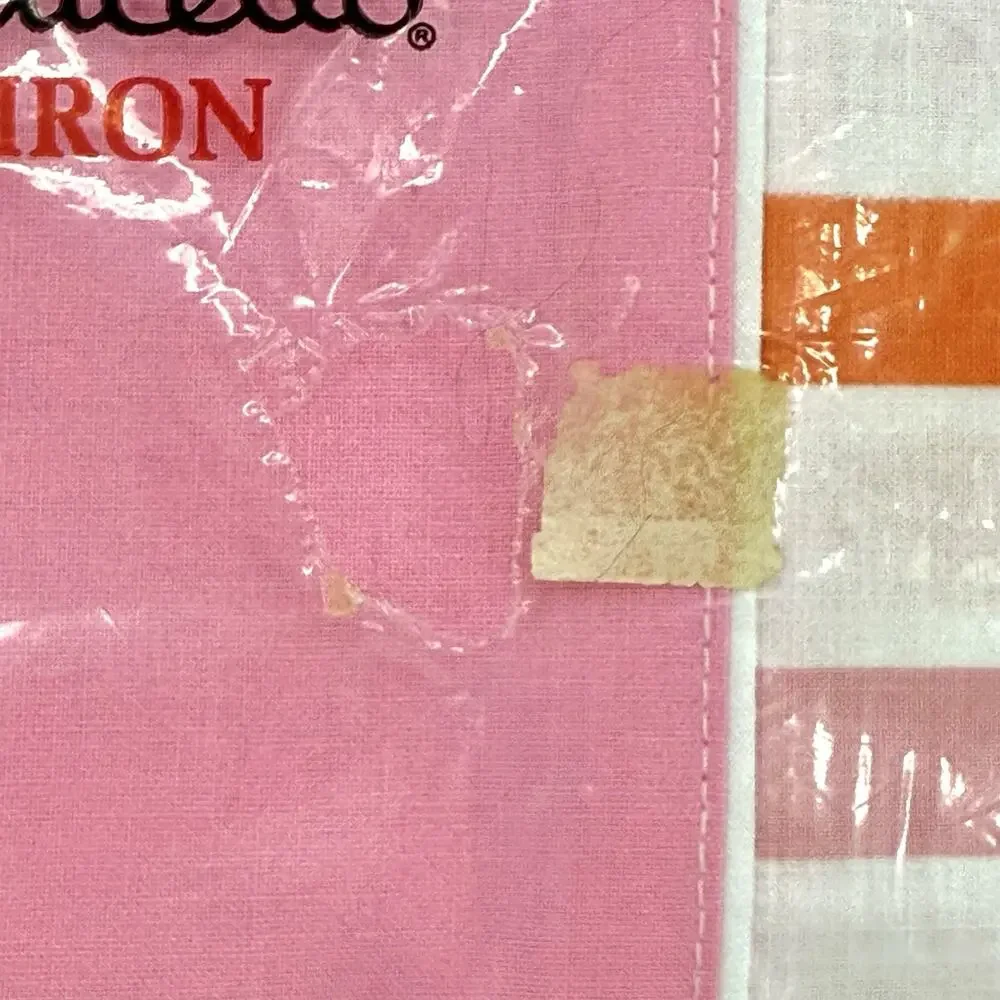 Vintage Cannon Monticello Pillowcases Pink Orange Stripe NOS 2 USA Standard 70s
